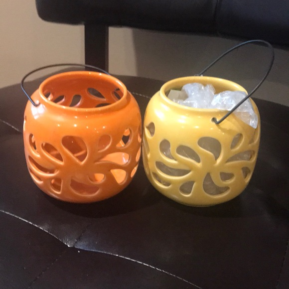 Set of 2 ceramic candleholders - Picture 2 of 3